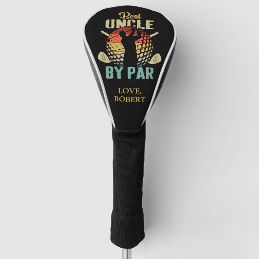 Gepersonaliseerde naam Best Uncle By Par Golfheadcover (Voorkant)