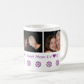 Gepersonaliseerde naam + beste mam ooit + 3 foto's koffiemok (Voorkant rechts)