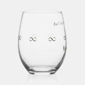 Gepersonaliseerde naam "Beste moeder ooit" Infinit Wijnglas Zonder Voet (Rechts)
