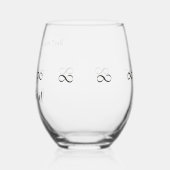 Gepersonaliseerde naam "Beste moeder ooit" Infinit Wijnglas Zonder Voet (Links)