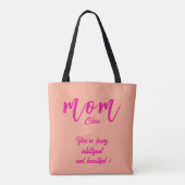 Gepersonaliseerde naam beste moeder ooit ROOS PINK Tote Bag (Achterkant)