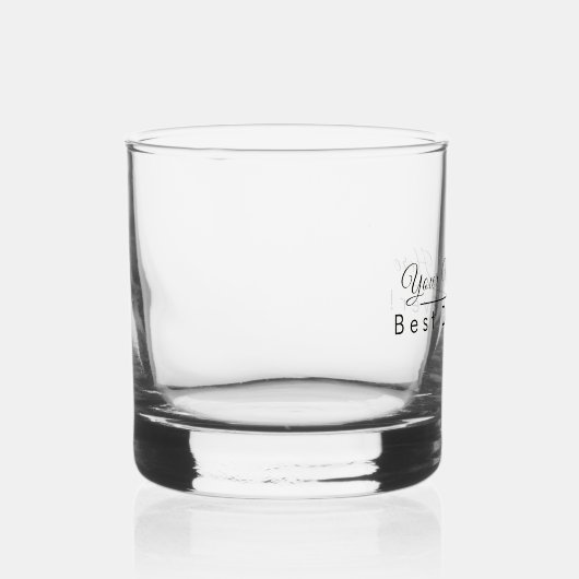 Gepersonaliseerde naam Beste papa ooit Elegant Mod Whisky Glas (Rechts)