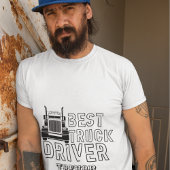 Gepersonaliseerde naam Beste Truck Driver Carrier T-shirt
