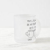 Gepersonaliseerde naam Beste vriend Bestie Grappig Matglas Koffiemok (Voorkant rechts)