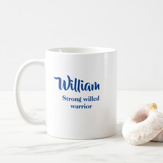 Gepersonaliseerde naam Betekenis Naam William Mok (Met donut)