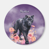Gepersonaliseerde naam Black Panther Magneet (Voorkant)