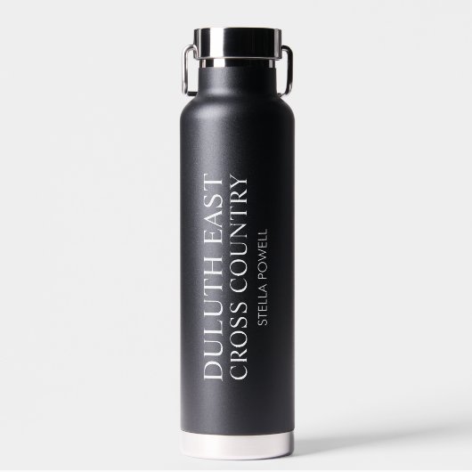 Gepersonaliseerde naam Black Sports Waterfles (Voorkant)