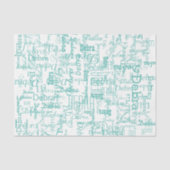 Gepersonaliseerde naam Blauw Weefsel Papier (Voorkant)