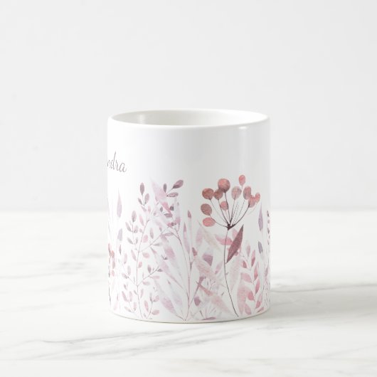 Gepersonaliseerde naam Blauwe Lavendel Botanisch g Koffiemok (Center)