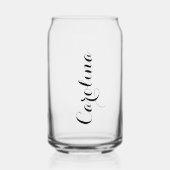 Gepersonaliseerde naam blikvorm glas (Voorkant)