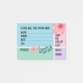Gepersonaliseerde Naam Bloemen Bloemen Telefoon Ka Post-it® Notes (Voorkant)