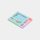 Gepersonaliseerde Naam Bloemen Bloemen Telefoon Ka Post-it® Notes (Schuin)