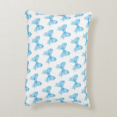 Gepersonaliseerde naam Blue Coquette Bow Accent Pi Kussen (Achterkant (Verticaal))