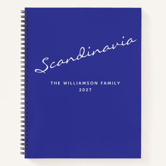 Gepersonaliseerde naam Blue Destination Travel Jou Notitieboek (Voorkant)