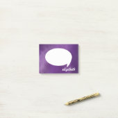 Gepersonaliseerde naam Blue Talk Bubble Post-it® Notes (Op bureau)