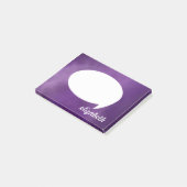 Gepersonaliseerde naam Blue Talk Bubble Post-it® Notes (Schuin)