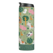 Gepersonaliseerde Naam Boerderij Dier Kinder Speel Thermosbeker (Geroteerd rechts)