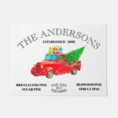  gepersonaliseerde naam boerderij kerst deurmat (Voorkant)