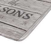 Gepersonaliseerde naam boerderij rustieke faux oud snijplank (Hoek)