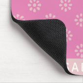 Gepersonaliseerde naam Boho Floral Daisy Girly Pin Muismat (Hoek)