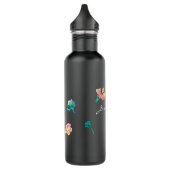 Gepersonaliseerde naam, Boho Flower waterverf schi Waterfles (Links)