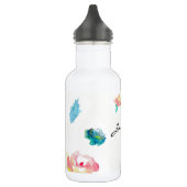 Gepersonaliseerde naam, Boho Flower waterverf schi Waterfles (Links)