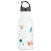 Gepersonaliseerde naam, Boho Flower waterverf schi Waterfles (Achterkant)