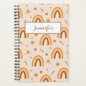 Gepersonaliseerde naam Boho Rainbow Planner (Voorkant)