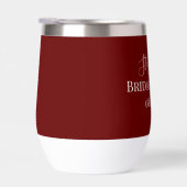 Gepersonaliseerde naam Bourgondië Script Monogram (Rechts)