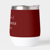 Gepersonaliseerde naam Bourgondië Script Monogram (Links)