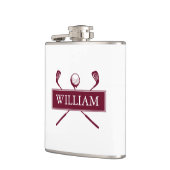 Gepersonaliseerde naam Bourgondische clubs en bal Heupfles (Links)