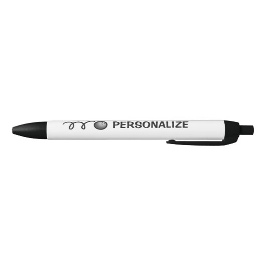 Gepersonaliseerde naam bowlingbal sport logo pen (Bodem)