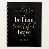 Gepersonaliseerde naam Briljantschitterend mooi br Planner (Voorkant)
