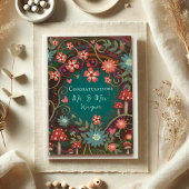 Gepersonaliseerde naam Bruiloft  Paddestoel Elegan Kaart