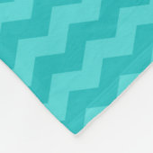 Gepersonaliseerde naam bruine uil turquoise chevro fleece deken (Hoek)