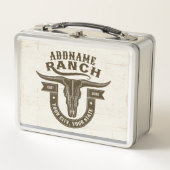 Gepersonaliseerde NAAM Bull Steer Skull Westerne R (Voorkant)