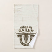 Gepersonaliseerde NAAM Bull Steer Skull Westerne R Bad Handdoek (Handdoek)