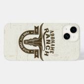 Gepersonaliseerde NAAM Bull Steer Skull Westerne R Case-Mate iPhone Case (Achterkant (horizontaal))