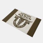 Gepersonaliseerde NAAM Bull Steer Skull Westerne R Deurmat (Schuin)