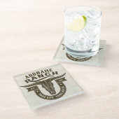 Gepersonaliseerde NAAM Bull Steer Skull Westerne R Glazen Onderzetter (Schuin)