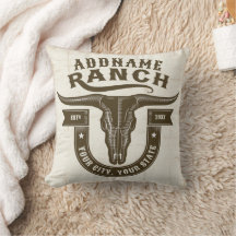 Gepersonaliseerde NAAM Bull Steer Skull Westerne R