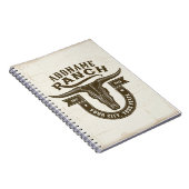 Gepersonaliseerde NAAM Bull Steer Skull Westerne R Notitieboek (Rechterzijde)
