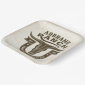 Gepersonaliseerde NAAM Bull Steer Skull Westerne R Papieren Bordje (Gebogen)