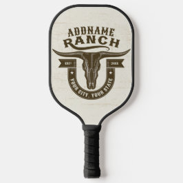 Gepersonaliseerde NAAM Bull Steer Skull Westerne R Pickleball Paddle