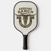 Gepersonaliseerde NAAM Bull Steer Skull Westerne R Pickleball Paddle (Achterkant)