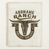 Gepersonaliseerde NAAM Bull Steer Skull Westerne R Planner (Voorkant)