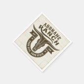 Gepersonaliseerde NAAM Bull Steer Skull Westerne R Servet (Hoek)