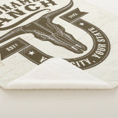 Gepersonaliseerde NAAM Bull Steer Skull Westerne R Sherpa Deken (3/4)