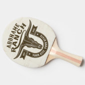 Gepersonaliseerde NAAM Bull Steer Skull Westerne R Tafeltennisbatje (Zijkant)