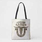 Gepersonaliseerde NAAM Bull Steer Skull Westerne R Tote Bag (Voorkant)